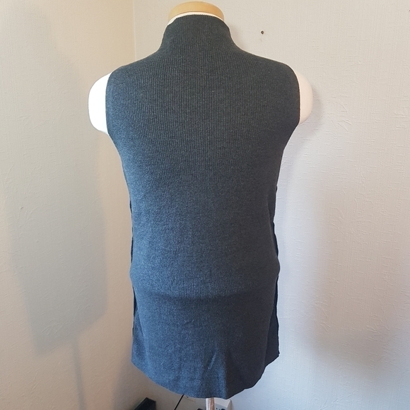 Reitman's Pullover Mock Neck Sweater Vest Dress With Side Snaps - Picture 4 of 8